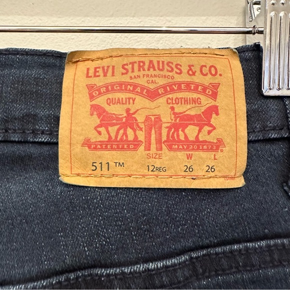 Levi’s 511 Slim Youth Boys Jeans, Dark Blue Size 12 Reg (26W, 26L) - Picture 7 of 8